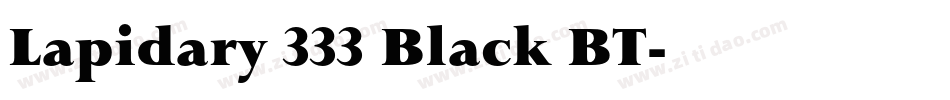 Lapidary 333 Black BT字体转换